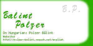 balint polzer business card